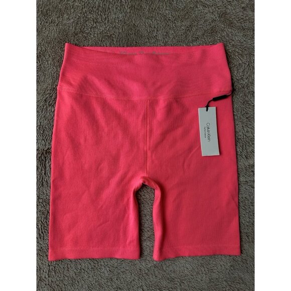 Calvin Klein Performance women's size M Bike Shorts pink.Stretch Quick Dryin - Picture 2 of 10